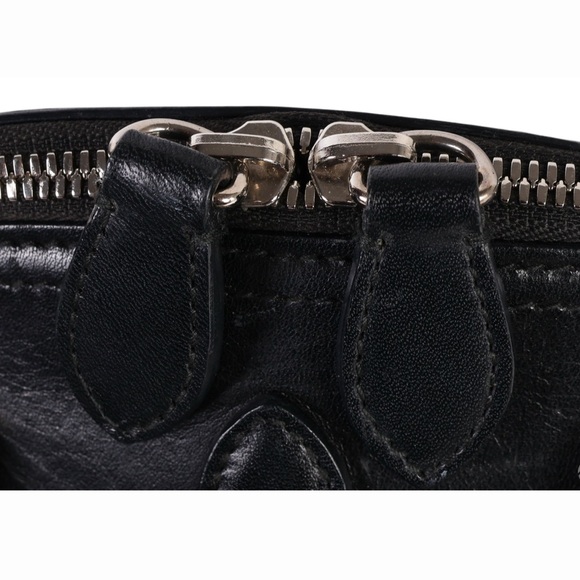 Ralph Lauren black Leather Equestrian Buckle Satchel handbag - Picture 3 of 7